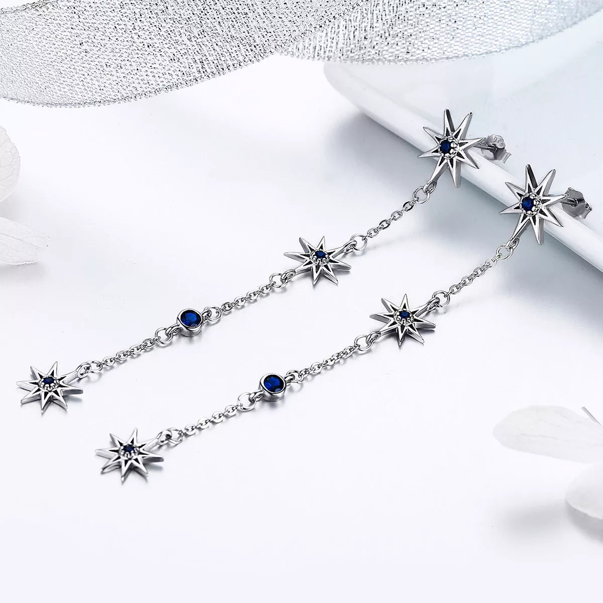 Brinco Estrela octogonal estilo Pandora - BSE060