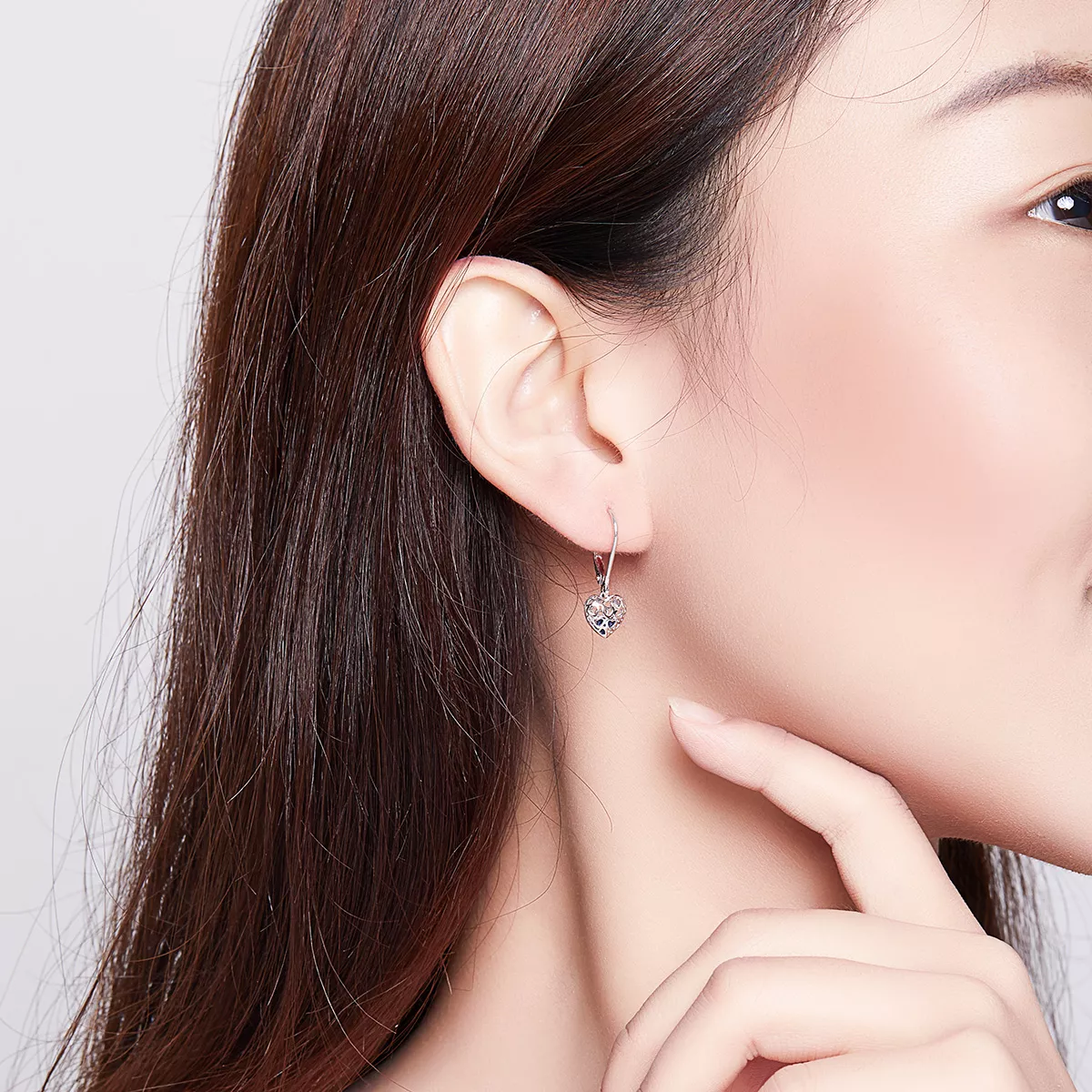 Brinco Formato de coração estilo Pandora - SCE746