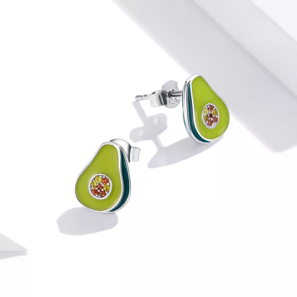 Brincos Petit Abacate estilo Pandora - SCE1015