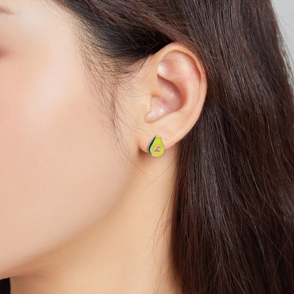 Brincos Petit Abacate estilo Pandora - SCE1015