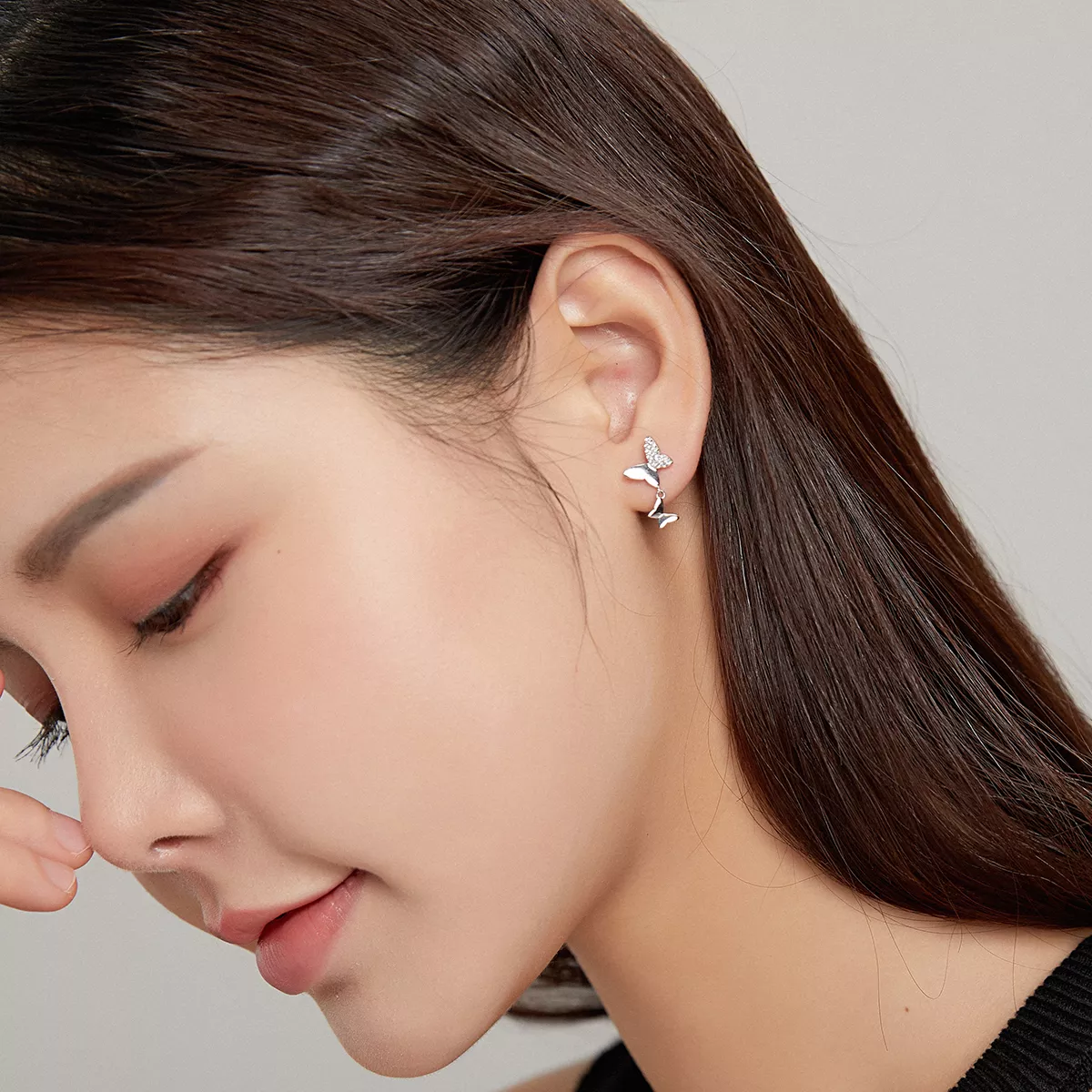 Brincos Petit Amor borboleta estilo Pandora - SCE1017