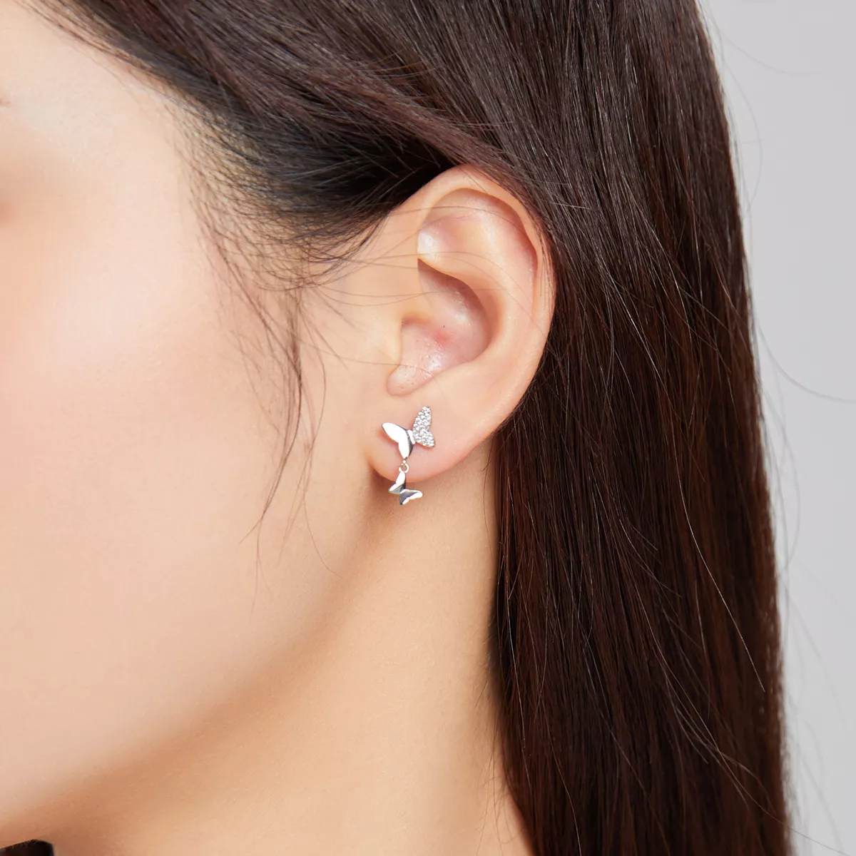 Brincos Petit Amor borboleta estilo Pandora - SCE1017