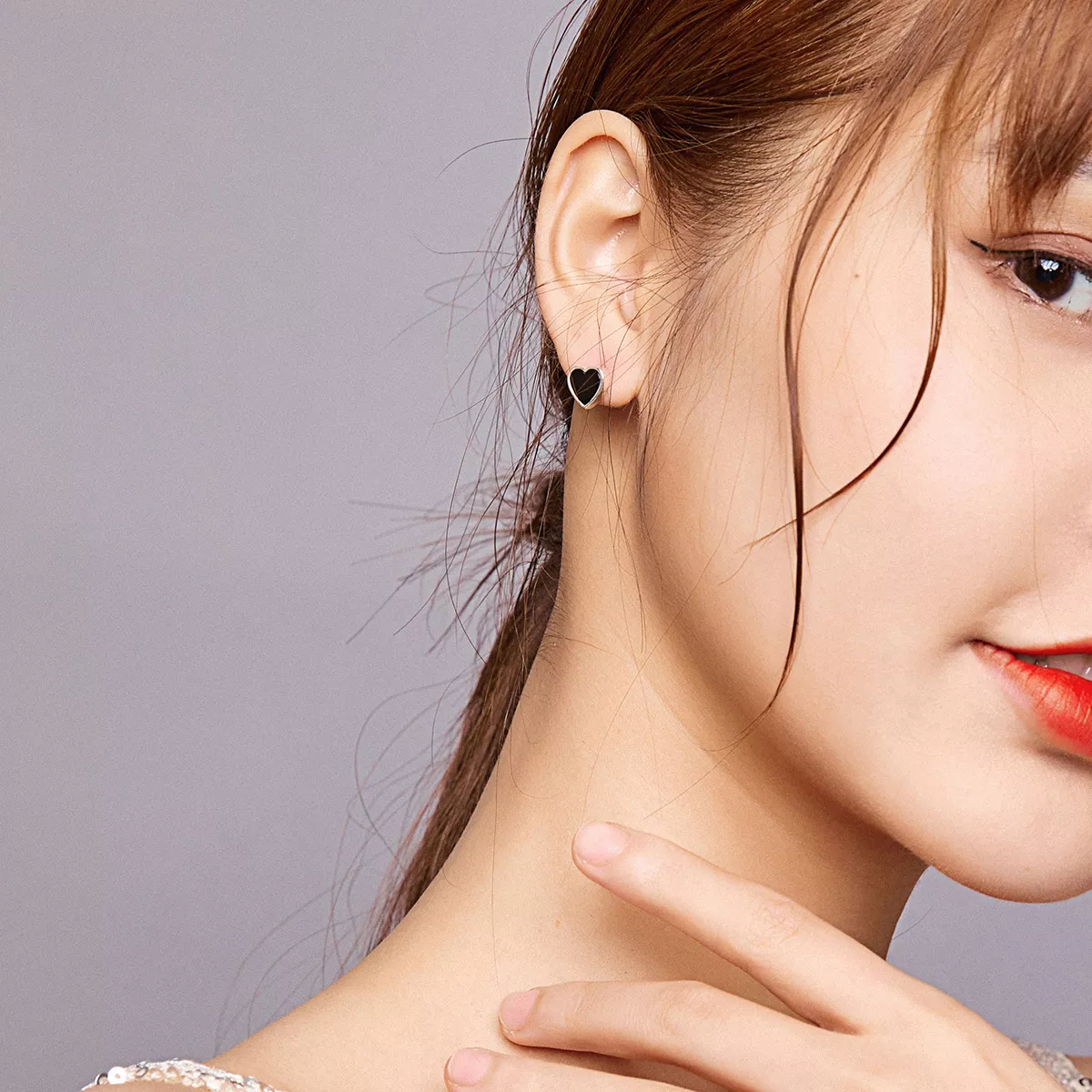 Brincos Petit Amor ágata estilo Pandora - SCE915