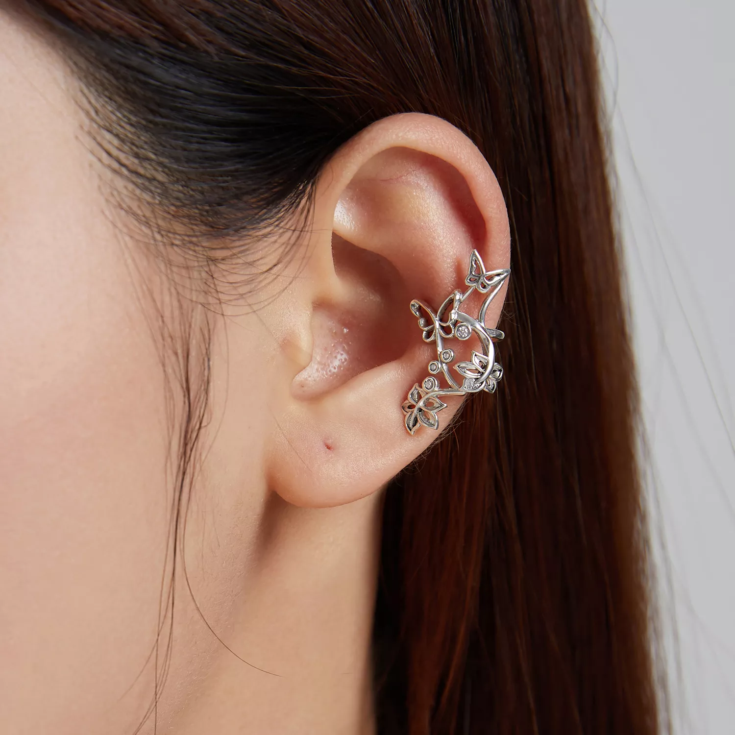 Brincos Petit Borboleta e videira estilo Pandora - SCE1158