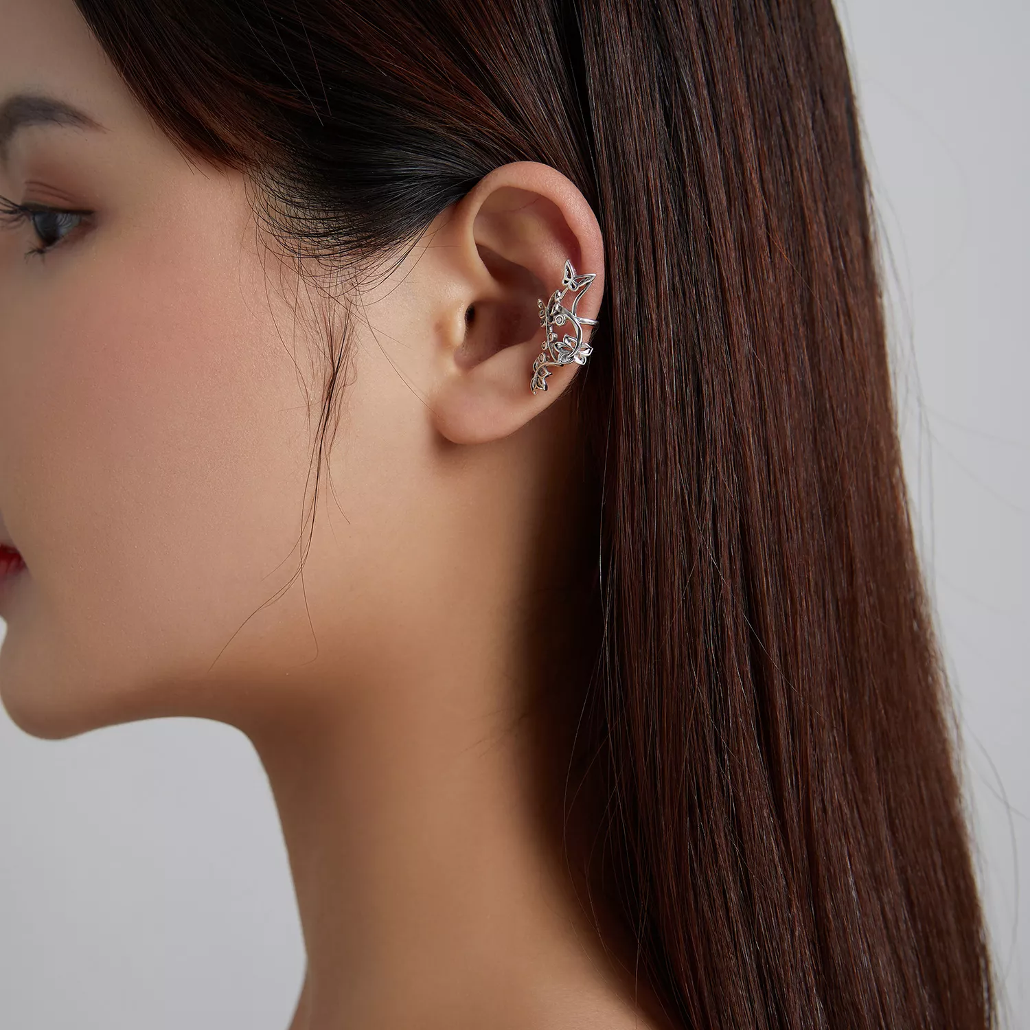 Brincos Petit Borboleta e videira estilo Pandora - SCE1158