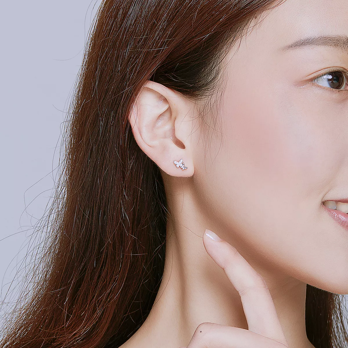 Brincos Petit Borboleta estilo Pandora - BSE236