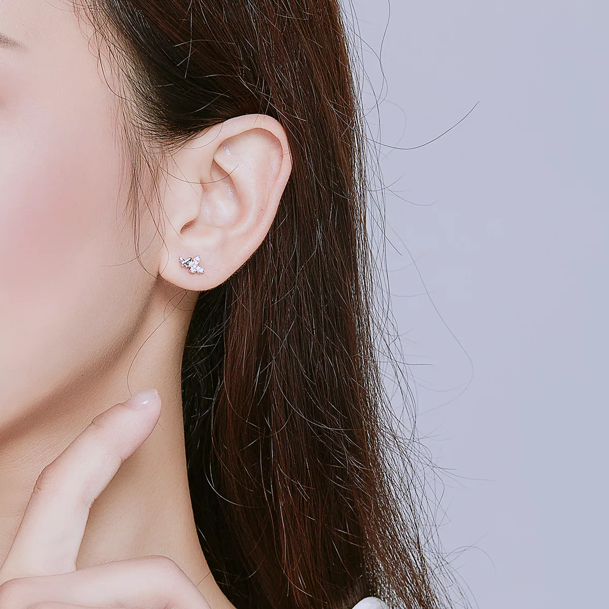 Brincos Petit Borboleta estilo Pandora - BSE236