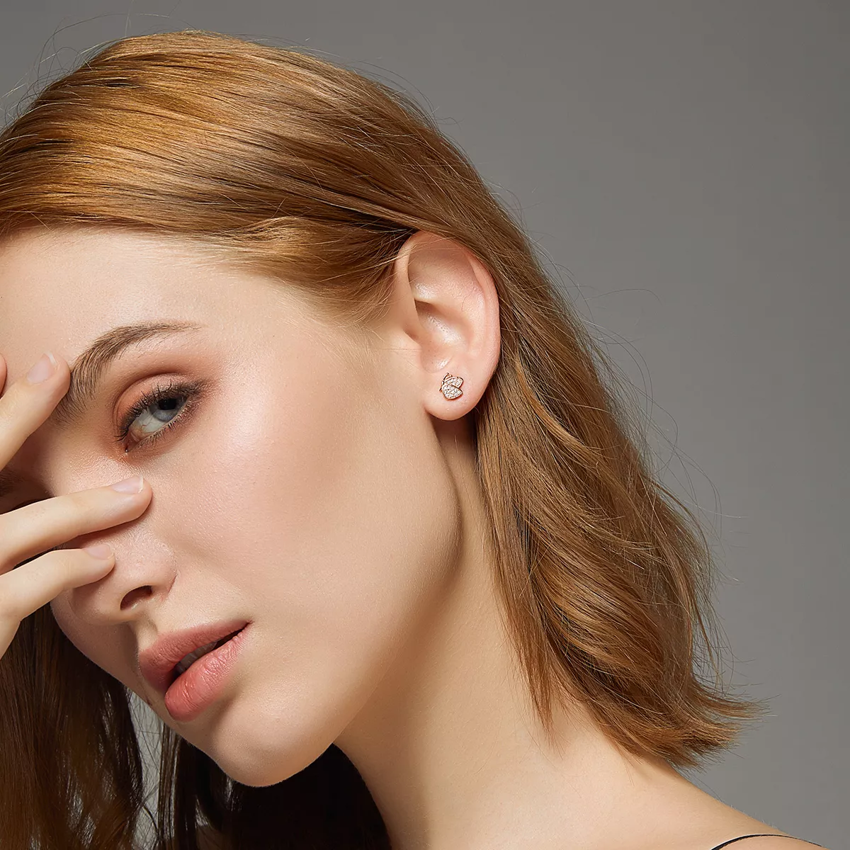 Brincos Petit Borboleta estilo Pandora Rose - SCE776