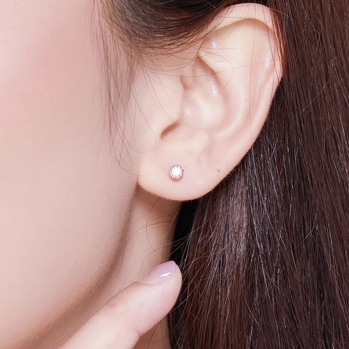 Brincos Petit Brilho Suave estilo Pandora Rose - BSE219