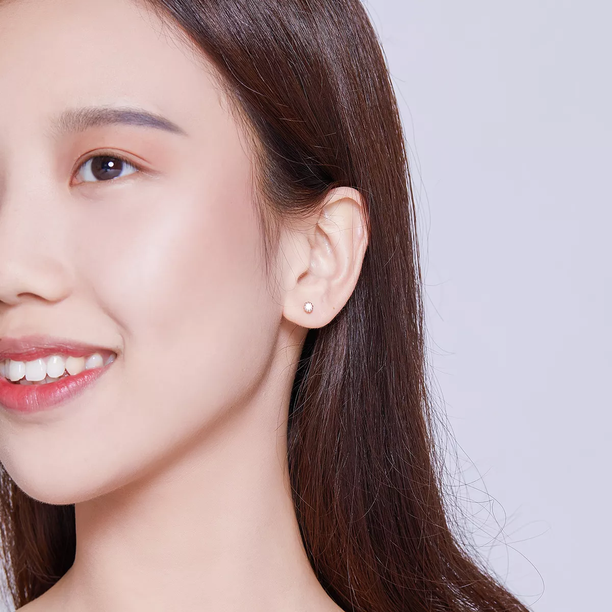 Brincos Petit Brilho Suave estilo Pandora Rose - BSE219