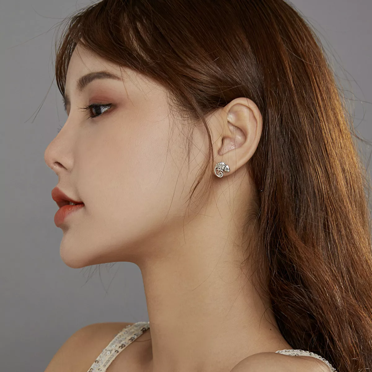 Brincos Petit Camaleão estilo Pandora - SCE949