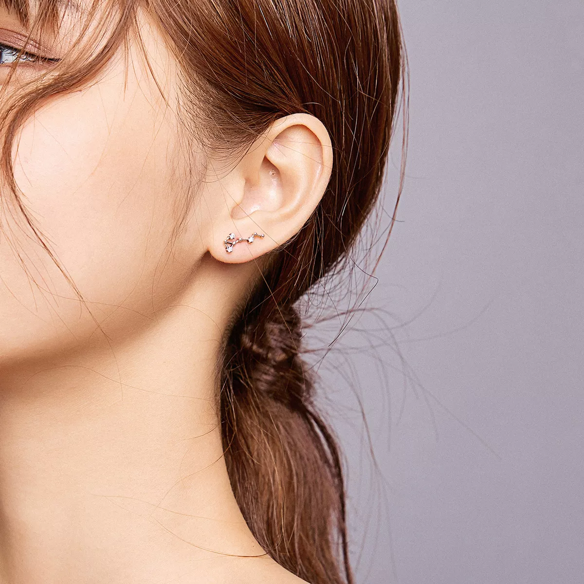 Brincos Petit Céu estrelado estilo Pandora - SCE912-8