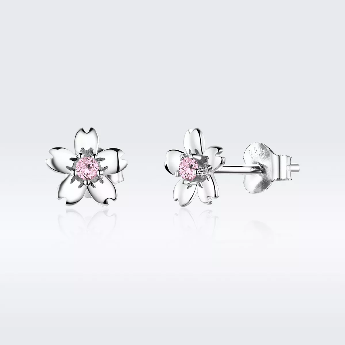 Brincos Petit Daisy Flower Stud estilo Pandora - SCE784