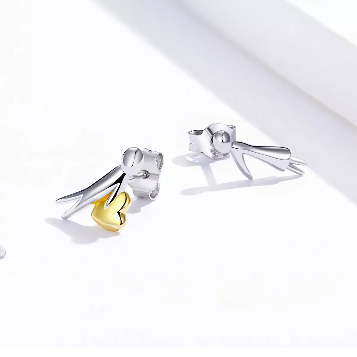 Brincos Petit Dois tons Expressão de Amor estilo Pandora - SCE851