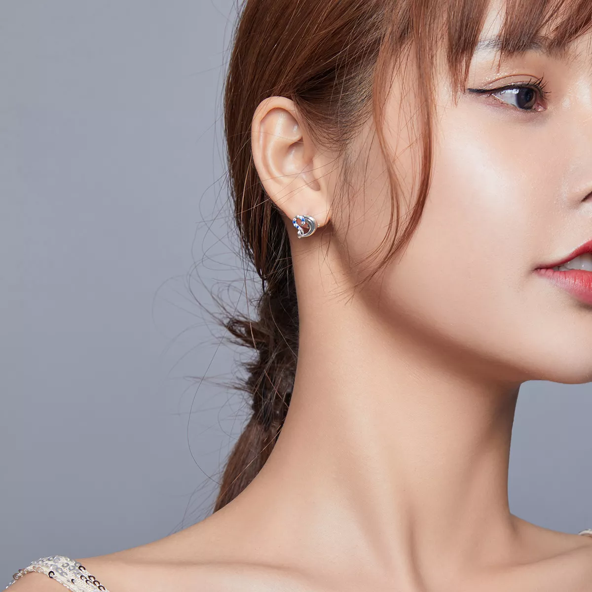 Brincos Petit Duendes golfinhos estilo Pandora - SCE930