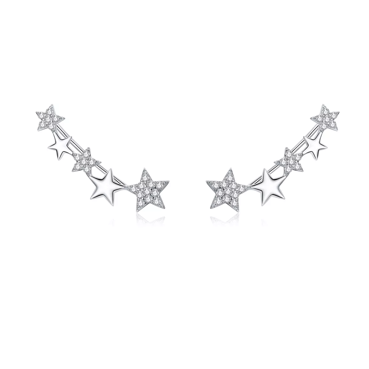 Brincos Petit Ear Crawler Stars estilo Pandora - BSE351