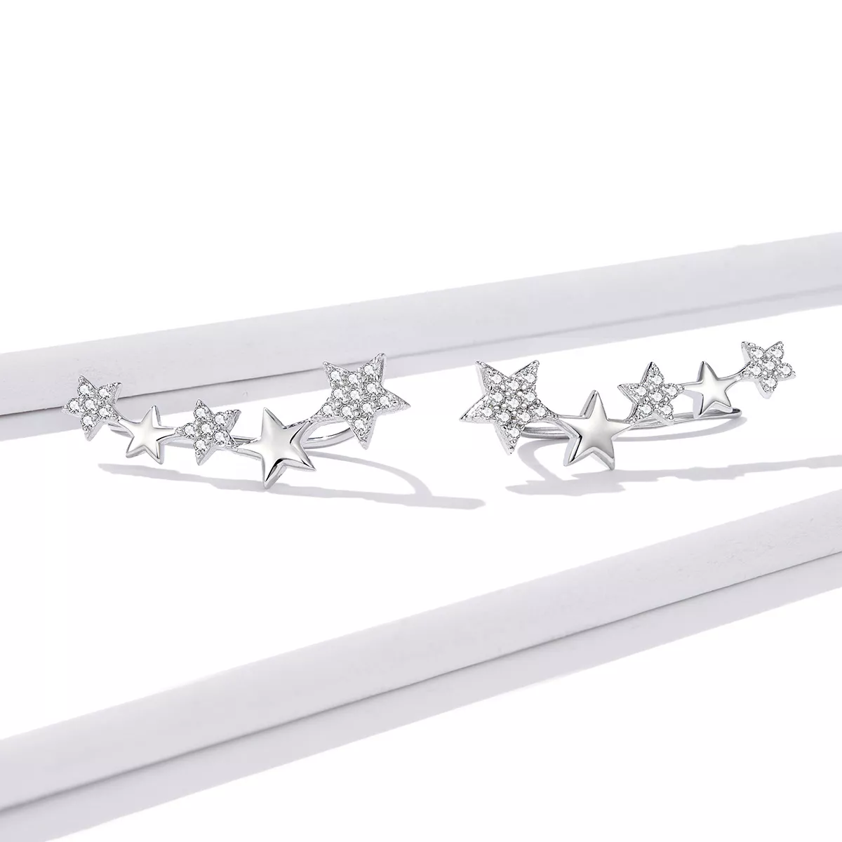 Brincos Petit Ear Crawler Stars estilo Pandora - BSE351