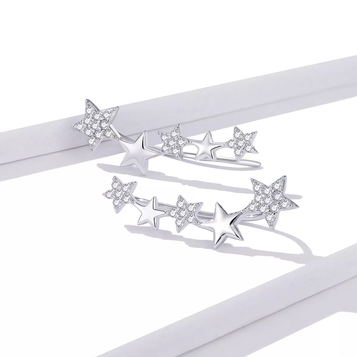 Brincos Petit Ear Crawler Stars estilo Pandora - BSE351