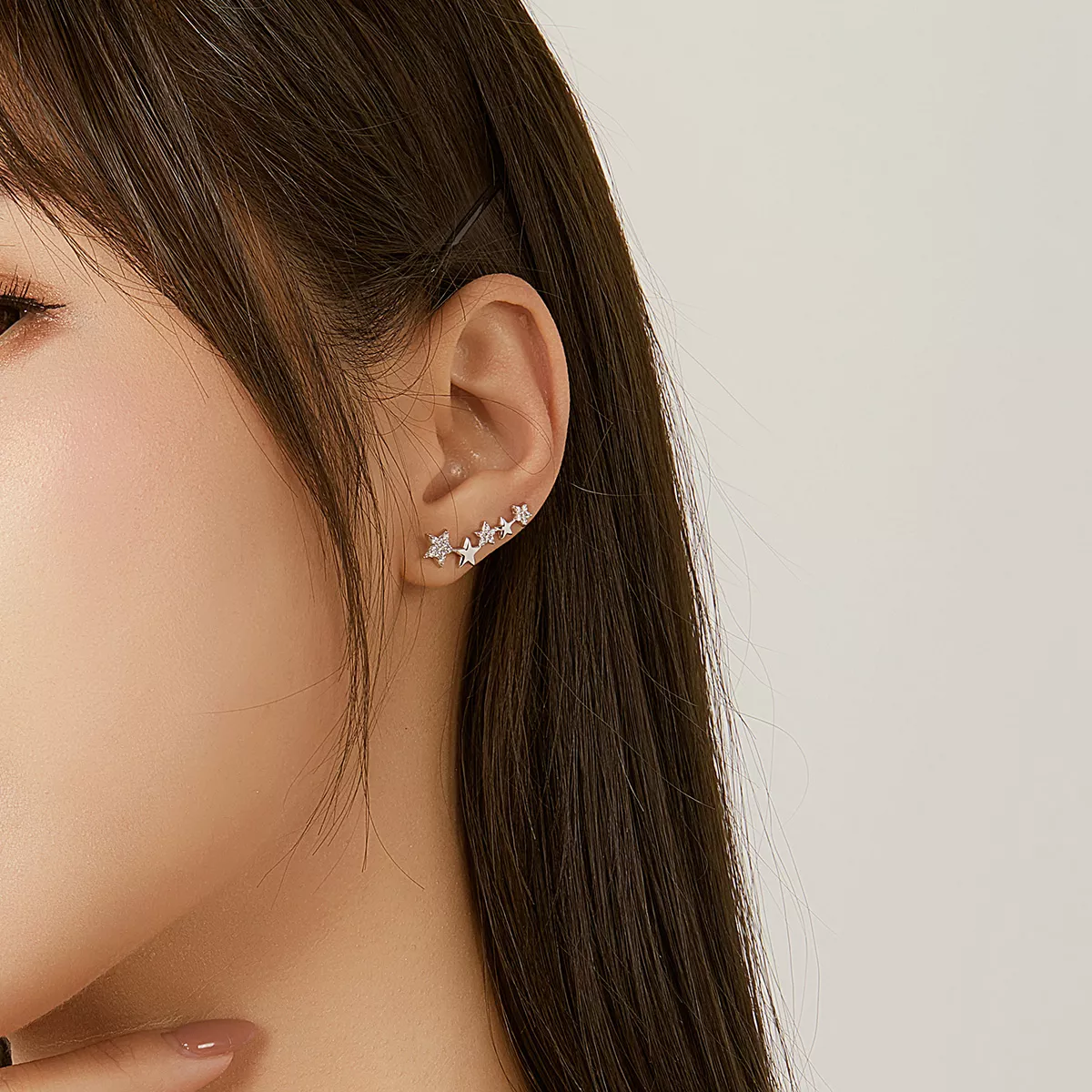 Brincos Petit Ear Crawler Stars estilo Pandora - BSE351