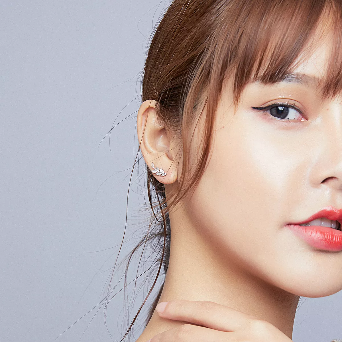 Brincos Petit Espigas de trigo brilhantes estilo Pandora - BSE415