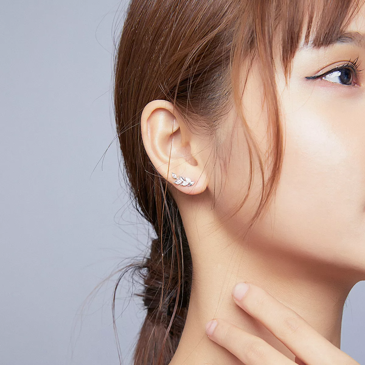 Brincos Petit Espigas de trigo brilhantes estilo Pandora - BSE415