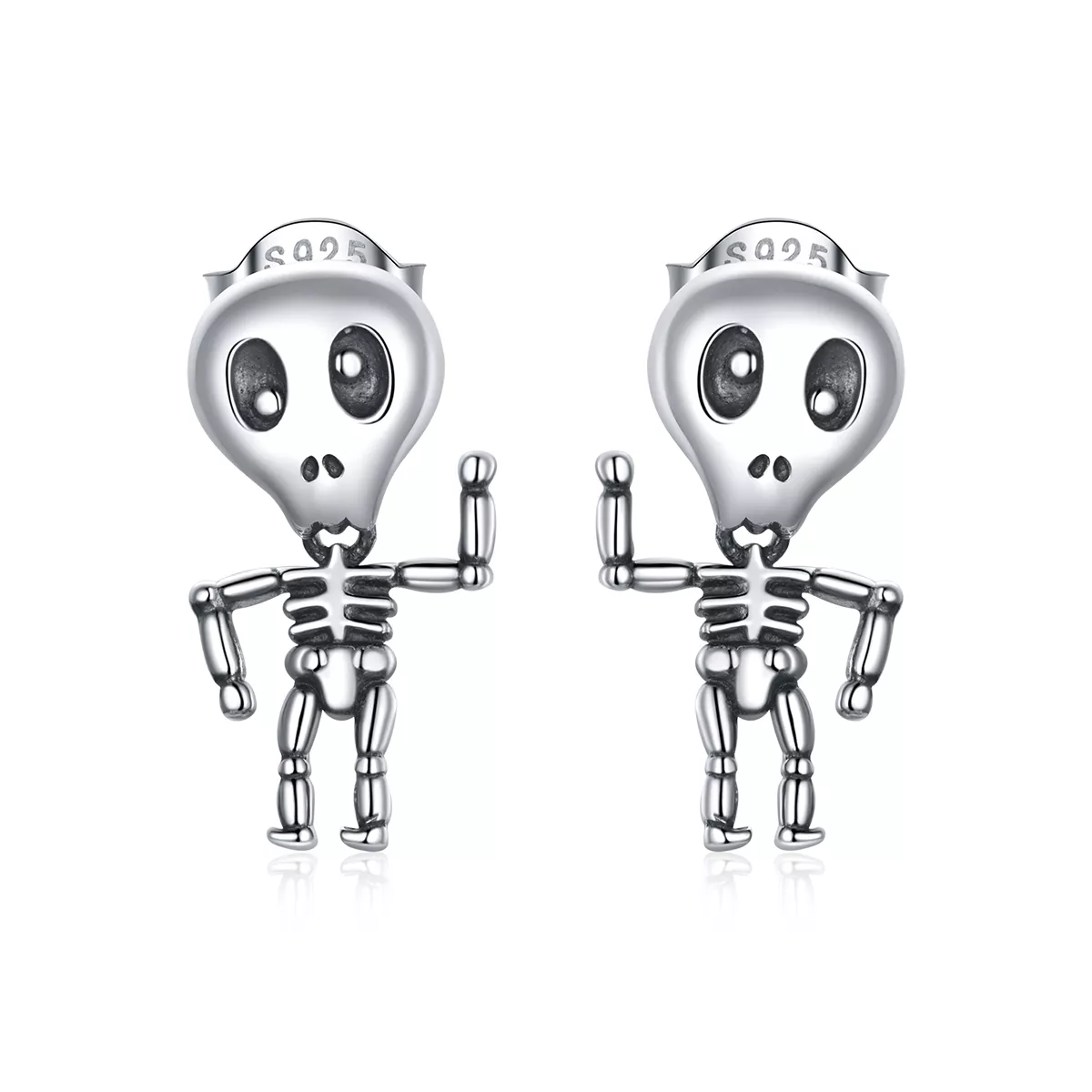 Brincos Petit Esqueleto legal estilo Pandora - SCE1110