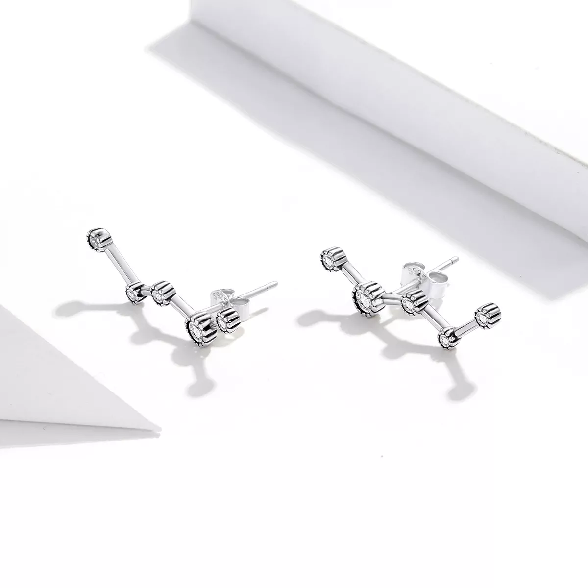 Brincos Petit Faixa de estrela brilhante estilo Pandora - SCE1131