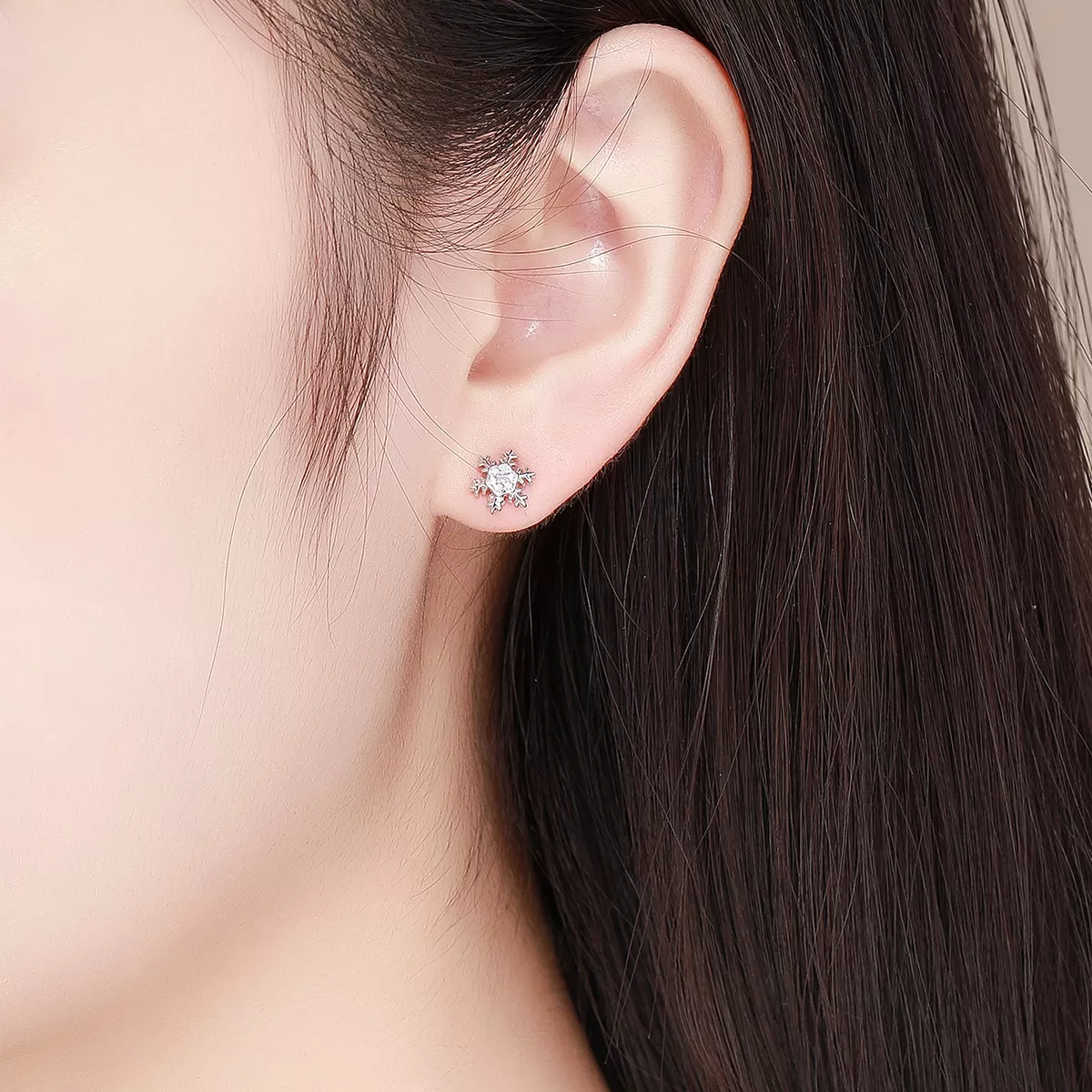 Brincos Petit Flocos De Neve Elegantes estilo Pandora - BSE009