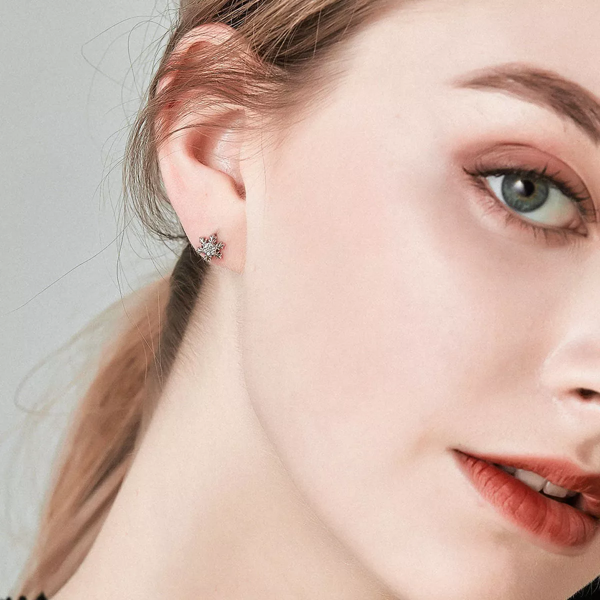 Brincos Petit Flocos De Neve Elegantes estilo Pandora - BSE009