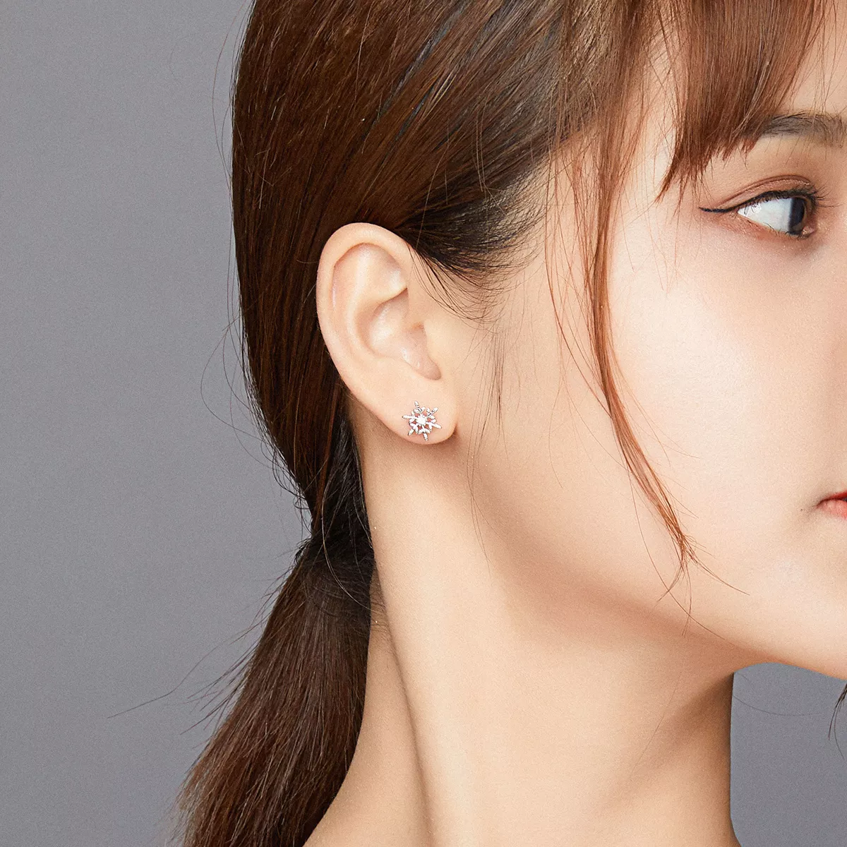 Brincos Petit Flocos De Neve Românticos estilo Pandora - BSE424