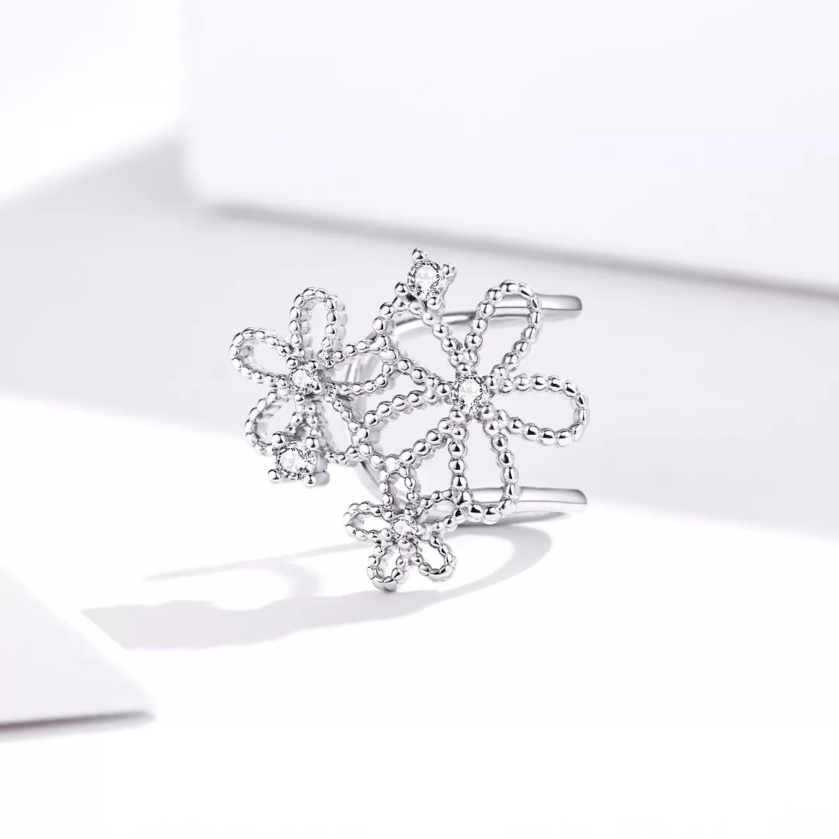 Brincos Petit Flores Brilhantes estilo Pandora - SCE921