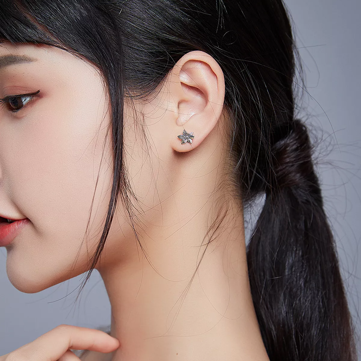 Brincos Petit Flores de amor de borboleta estilo Pandora - SCE887