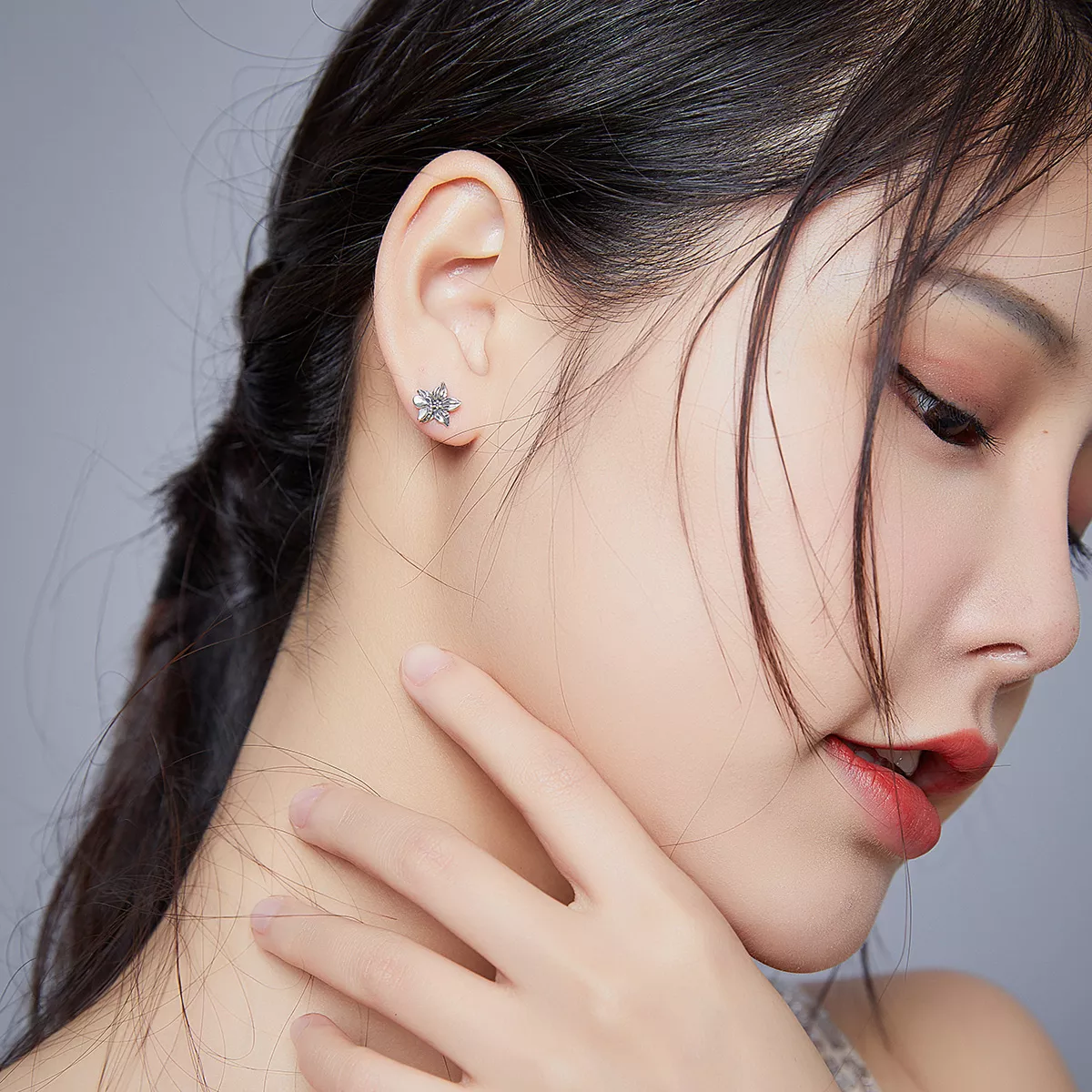 Brincos Petit Flores de amor de borboleta estilo Pandora - SCE887