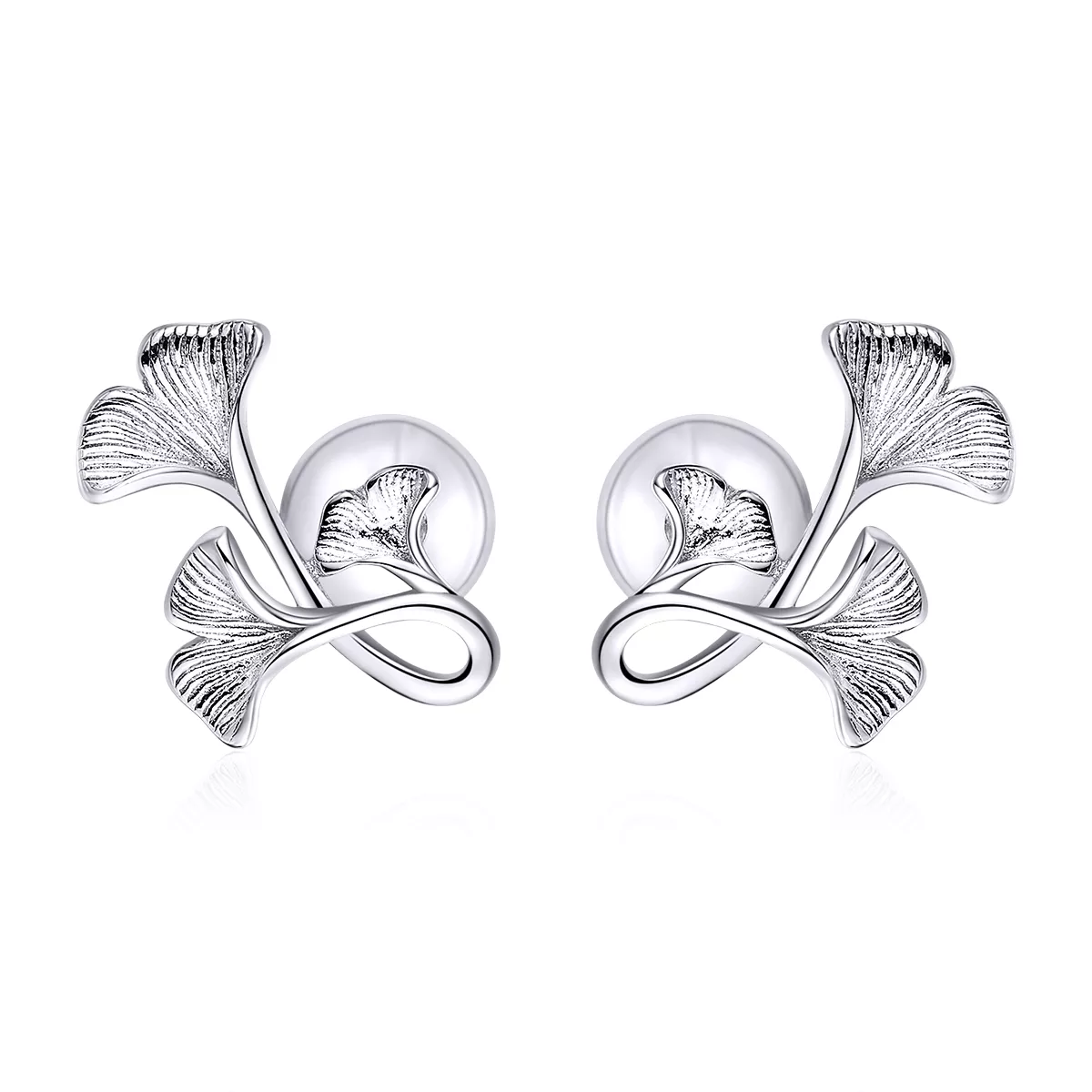 Brincos Petit Folha de ginkgo estilo Pandora - BSE328