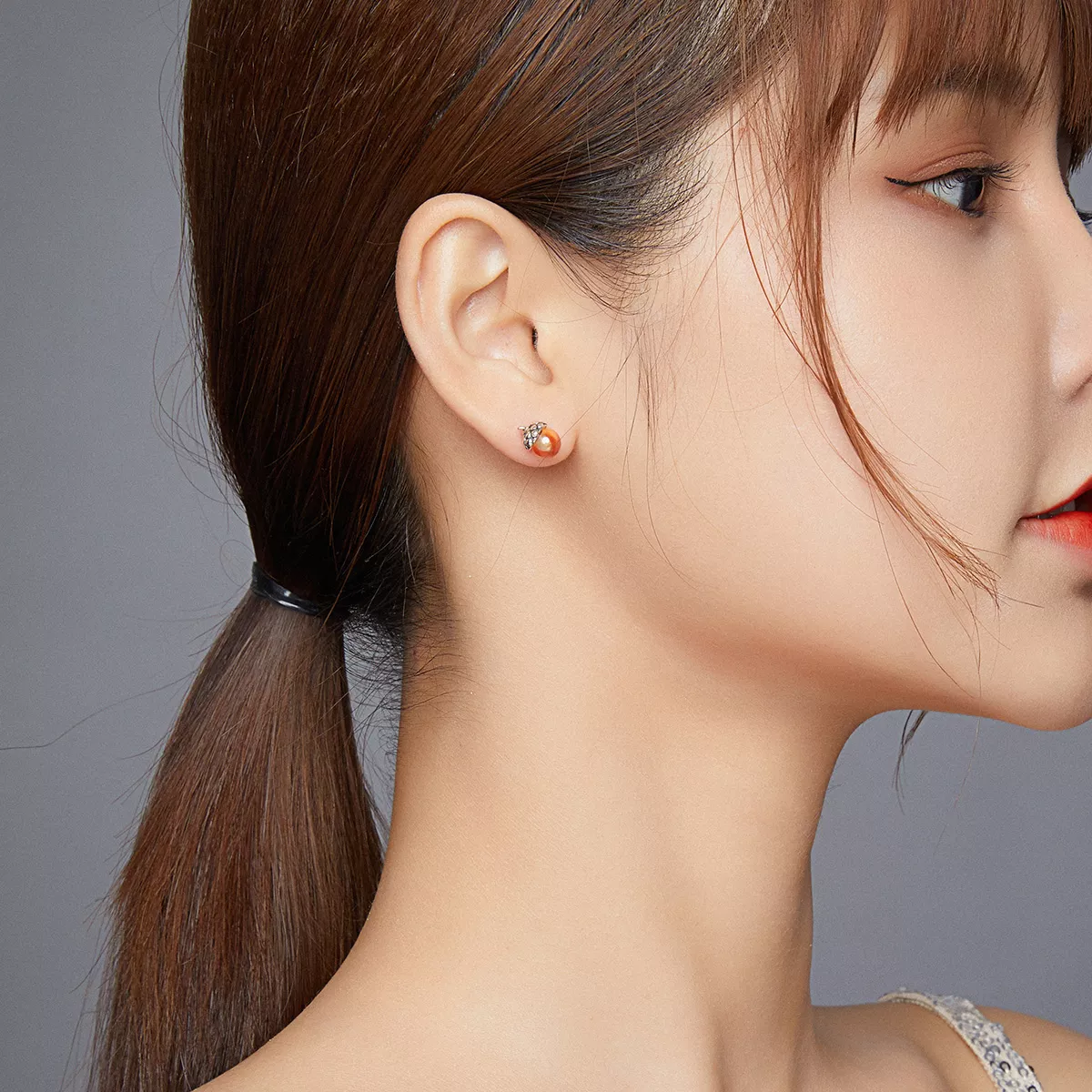 Brincos Petit Fruto Brilhante do Carvalho estilo Pandora - SCE935