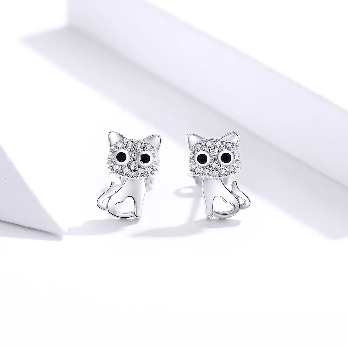 Brincos Petit Gato fofo estilo Pandora - SCE797