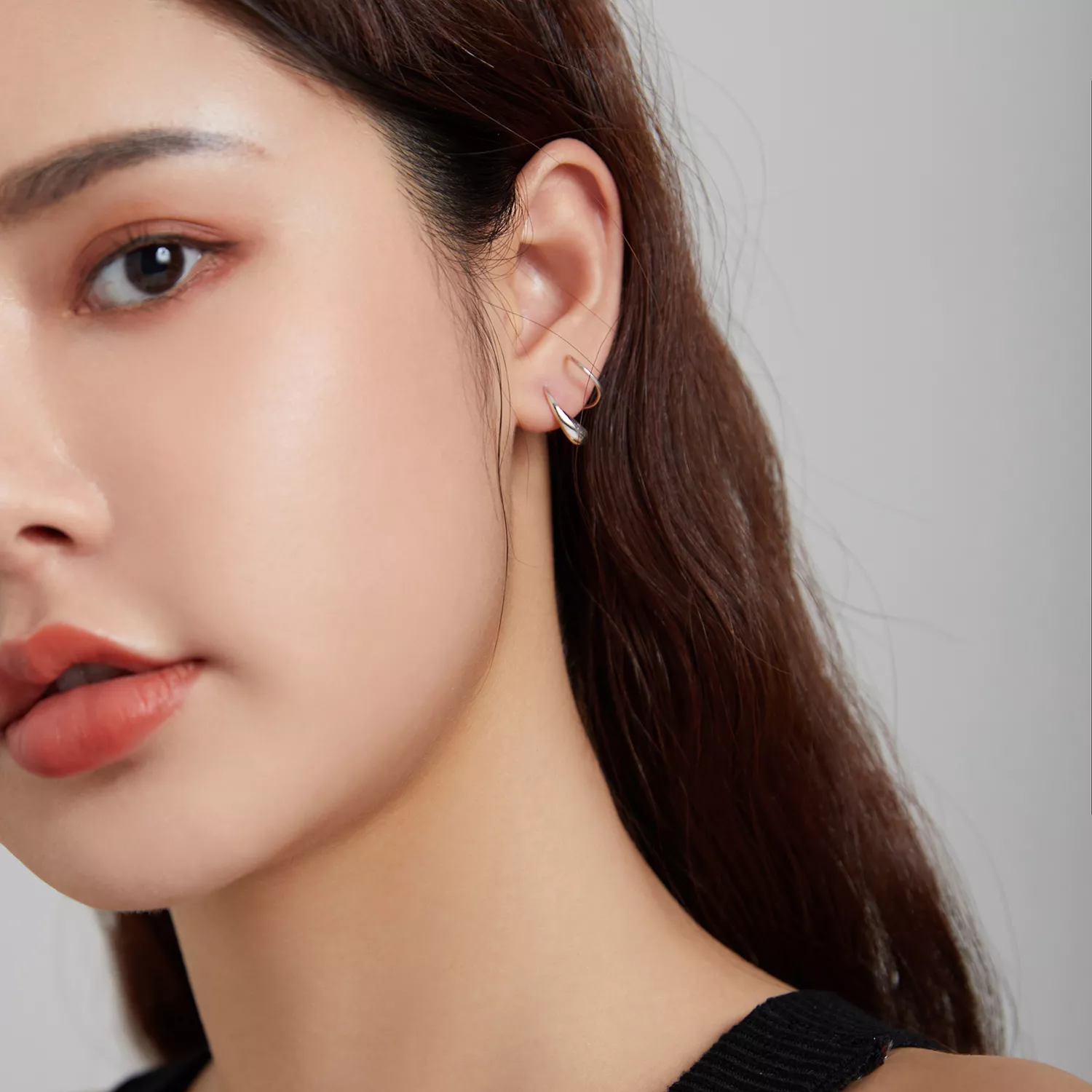 Brincos Petit Gotas de água criativas estilo Pandora - SCE1130