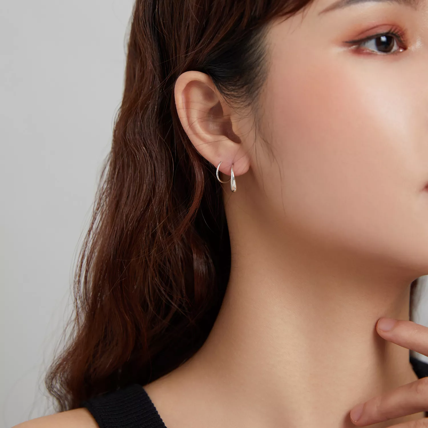 Brincos Petit Gotas de água criativas estilo Pandora - SCE1130