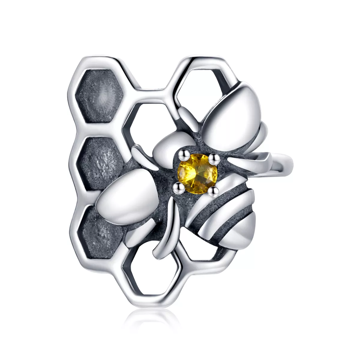 Brincos Petit Homing Bee estilo Pandora - SCE1171