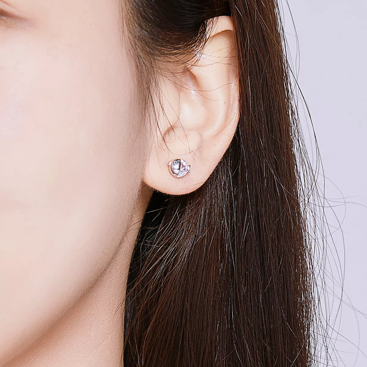 Brincos Petit Kiss Fish estilo Pandora - BSE204