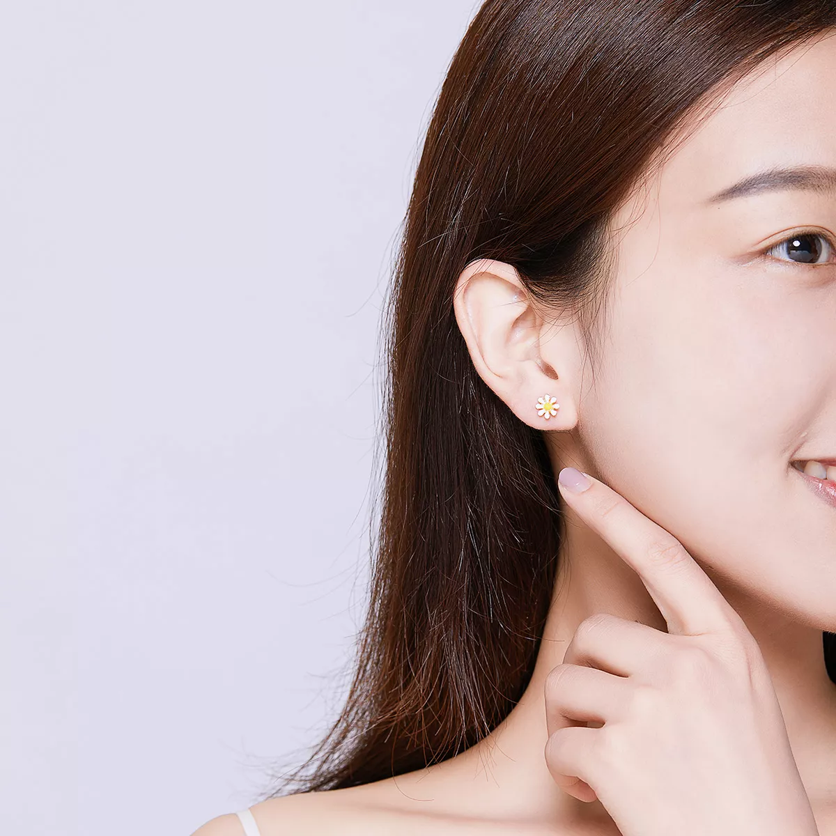 Brincos Petit Margarida estilo Pandora - BSE203