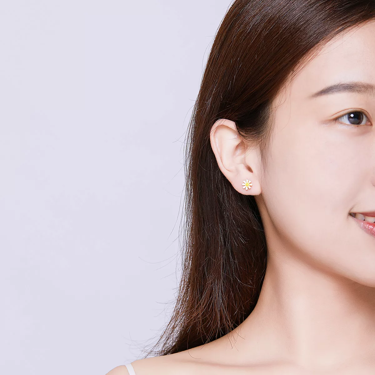 Brincos Petit Margarida estilo Pandora - BSE203