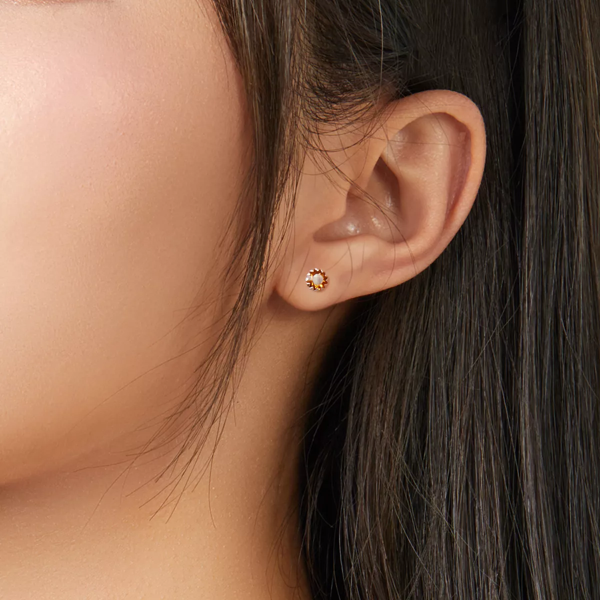 Brincos Petit Pedra de nascimento de novembro estilo Pandora - SCE862-11