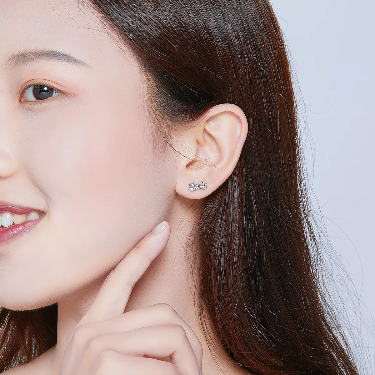 Brincos Petit Pegadas de animais de estimação estilo Pandora - SCE718