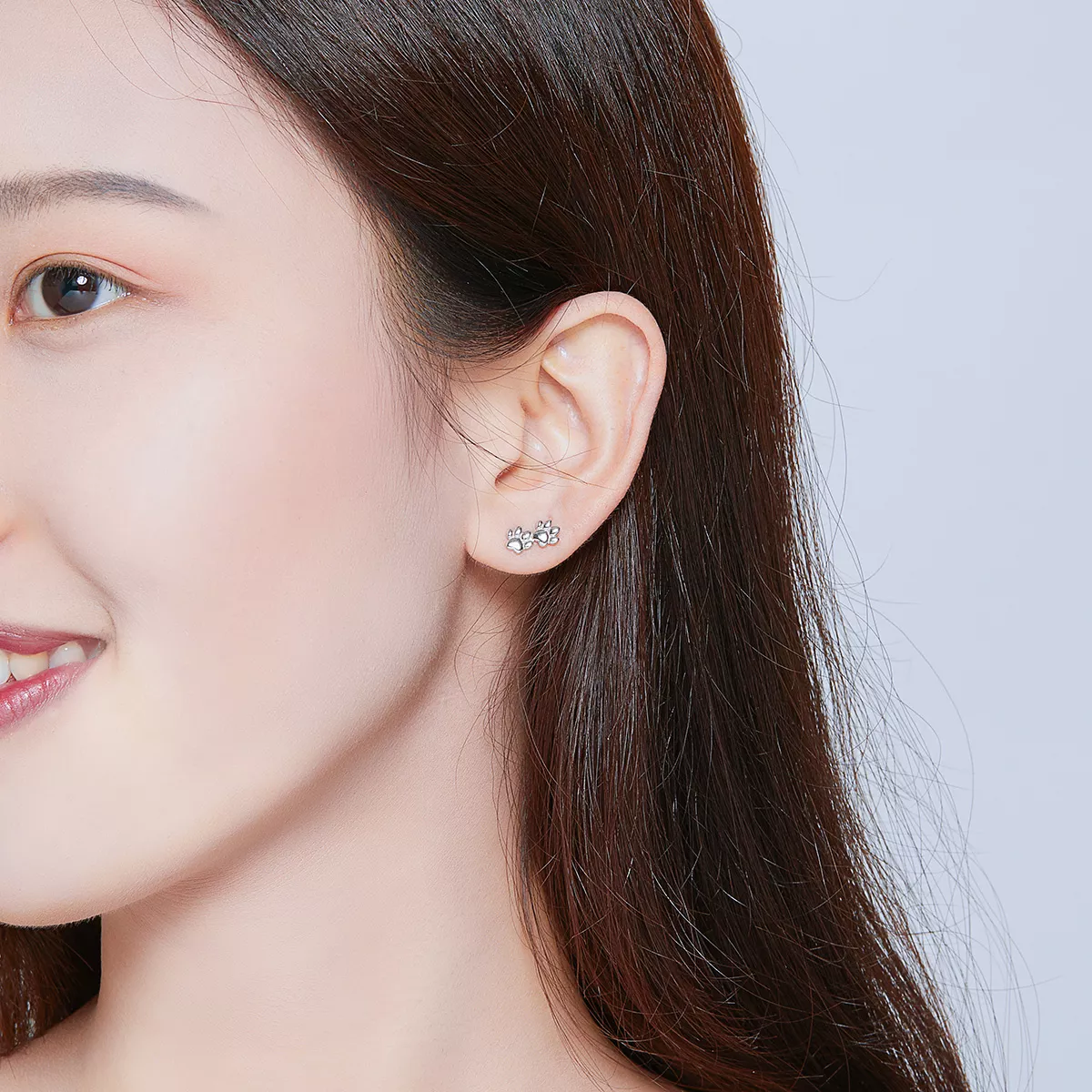 Brincos Petit Pegadas de animais de estimação estilo Pandora - SCE718