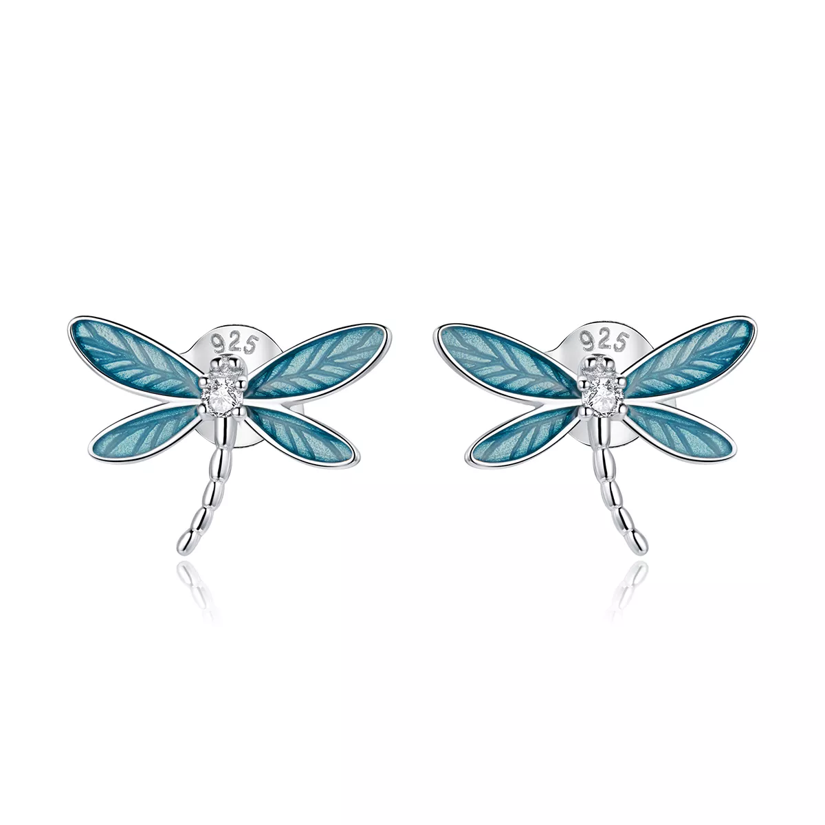 Brincos Petit Pequena libélula estilo Pandora - BSE455