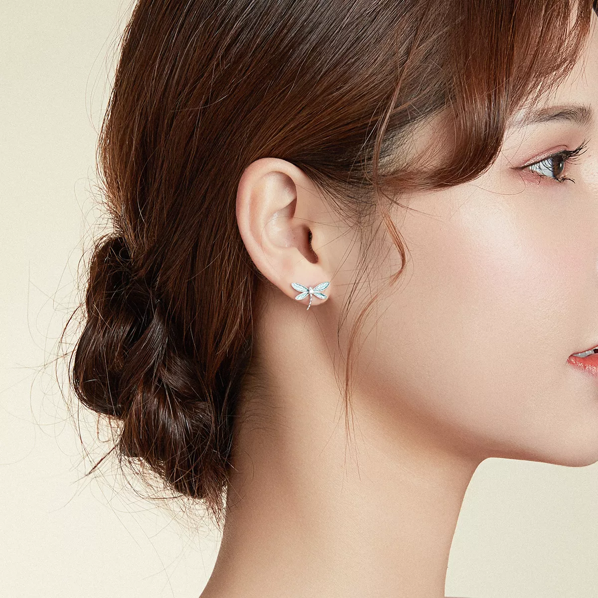 Brincos Petit Pequena libélula estilo Pandora - BSE455