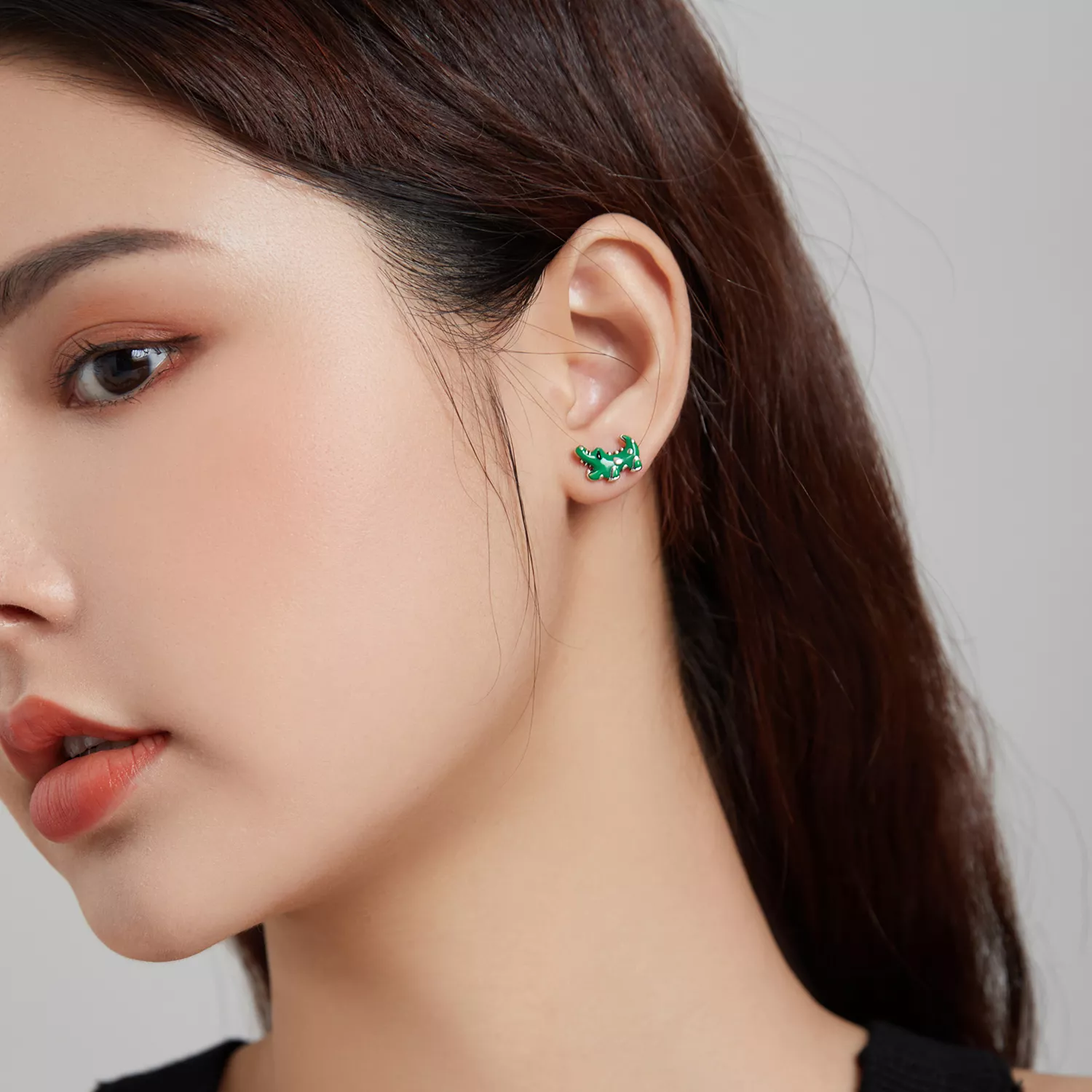 Brincos Petit Pequeno crocodilo estilo Pandora - SCE1113