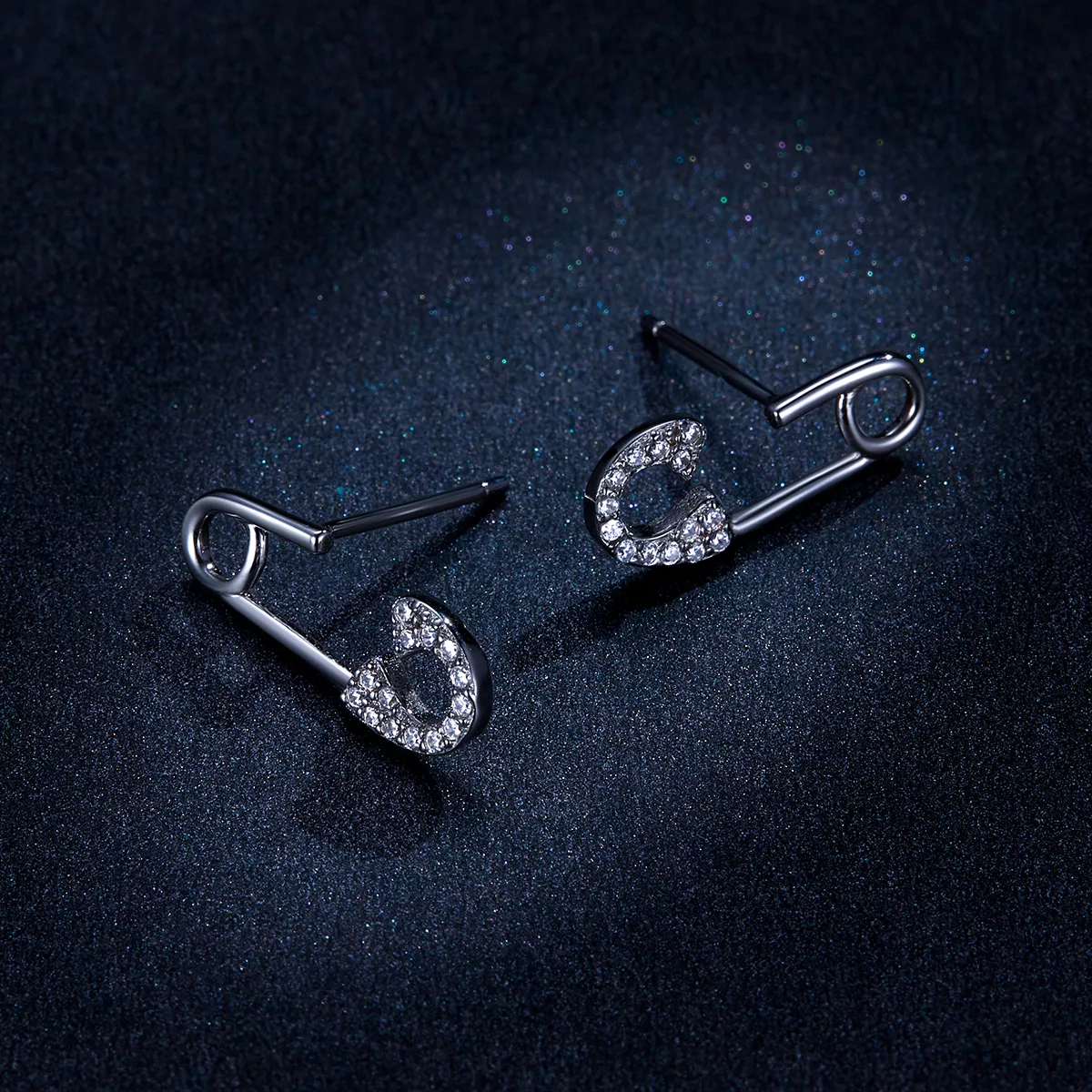 Brincos Petit Pino de segurança do amor estilo Pandora - BSE284