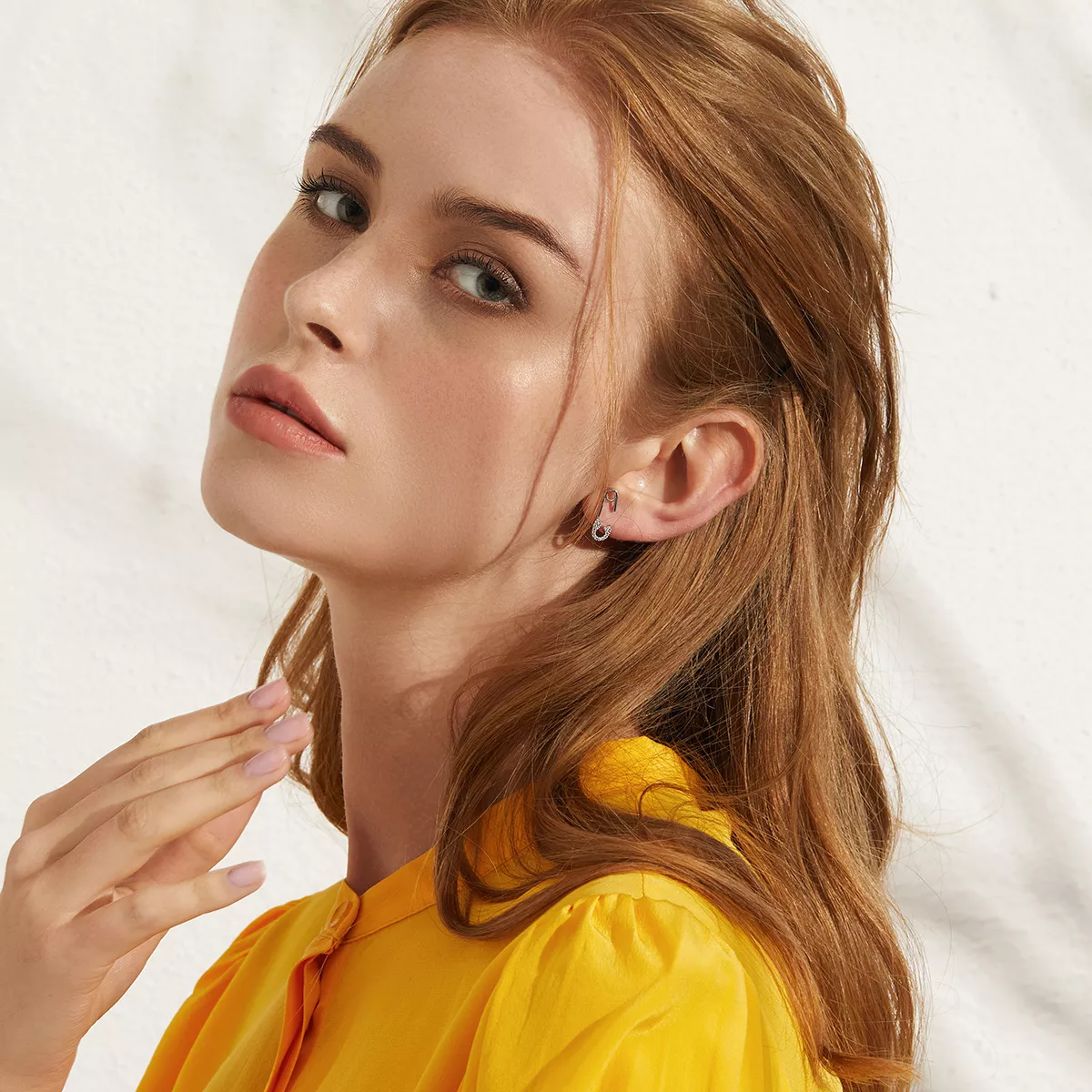 Brincos Petit Pino de segurança do amor estilo Pandora - BSE284